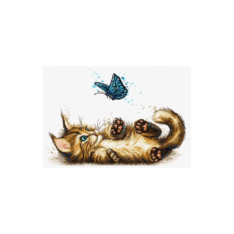(image for) Playful Kitten Counted Cross Stitch Kit